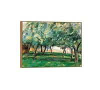 SDYSKKUG Paul Cézanne Impression sur Toile. Ferme en Normandie. Célèbre Peinture. D'art Mural Tableau Décoration Salon. Reproductions 105x80cm Cadre en Bois