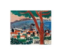 SDYSKKUG Raoul Dufy Célèbre Tableau Impression sur Toile. Pins à Golfe Juan. Affiche Décoration Murale Salon Bureau. Reproductions 85x70cm Sans Cadre