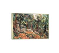 SDYSKKUG Tableau Décoration Murale Salon Forêt Paul Cezanne 42x30cm Cadre Argenté