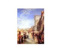 SDYSKKUG William Turner Impression sur Toile. Célèbre Peinture Reproduction. Canal. D'art Mural Tableau Decoration Salon 80x60cm Sans Cadre