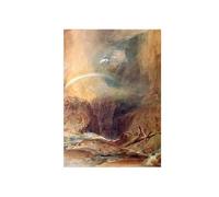 SDYSKKUG William Turner Impression sur Toile. Célèbre Peinture Reproduction. Pont. D'art Mural Tableau Decoration Salon 42x30cm Sans Cadre