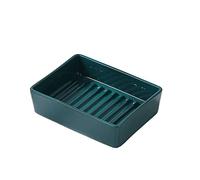 SDyudDS Distributeur de Savon, Porte-Savon rectangulaire en céramique avec Distributeur de Lotion, for Salle Bain et Cuisine(Dark Green Green,Soap Dish)