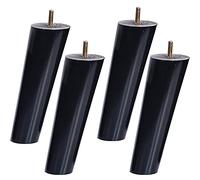 SDyudDS Pieds de Meubles, Meuble TV en Bois Massif Noir, Pieds de canapé surélevés à Visser, boulons M8, for Table Basse, Meuble(Oblique,50cm/20in)