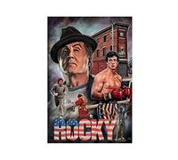 SDYYFF Toile Peinture 30 * 50cm Senza Cornice American Movie Rocky Balboa American Flag Poster Decorazione Soggiorno Camera da letto Pittura