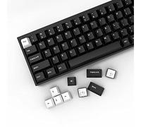 SDYZ Touches japonaises 132 Touches Noires et Blanches Profil Cerise Touches Doubles Touches minimalistes compatibles avec Clavier GH60 / GK64 / GK61 / 68/87/104