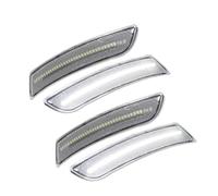 SDZSDAS Clignotants Latéraux Feux Gabarit Latéraux Avant Arrière LED Pour Cadillac Pour CTS 2014 2015 2016 2017 2018 2019 2020 2021 Accessoires(4PC Clear white)