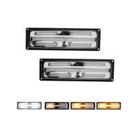 SDZSDAS Clignotants Latéraux Pour Chevy Pour GMC Pour C Pour K 1988-1999 LED Pleine Grandeur Pick-up Pare-chocs Séquentiel Clignotants Ambre Feux(Clear Lens)