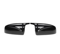 SDZSDAS Rétroviseur Couverture Couvercle De Rétroviseur Latéral De Voiture en Fibre De Carbone/ABS Noir pour Pièces De Style pour BMW E70 X5 E71 X6 E72 Coque Rétroviseur(Noir)