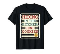 Se Cacher dans la Cuisine, Envoyer Un Amateur de Biscuits Humoristiques de Cuisine T-Shirt Graphique avec Valeur