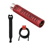 sE Electronics DM1 Dynamite Active Inline Microphone Préamplificateur avec lot de 10 sangles de fixation tactile et câble XLR-XLR de 6 m