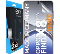 se® Lot de 2 films de protection 3D anti-reflets pour Oppo Find X8 Pro, anti-reflet, 100 % anti-traces de doigts et compatible FaceID, installation facile sans bulles, mat, résistant aux chocs et aux