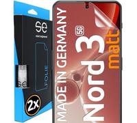 se® Lot de 2 films de protection 3D antireflet pour OnePlus Nord 3 5G, anti-reflets, 100 % anti-traces de doigts et compatible FaceID, installation facile sans bulles, mat, résistant aux chocs,