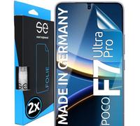 se® Lot de 2 films de protection 3D transparents pour Xiaomi Poco F7 Ultra / F7 Pro, auto-cicatrisant, 100 % compatible avec FaceID, installation facile sans bulles, transparent, résistant aux chocs