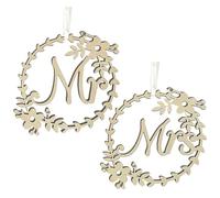 Se- Ni - Chaise Mr et Mrs - 20 x 20 x 0,4 cm - Chaise de mariage à