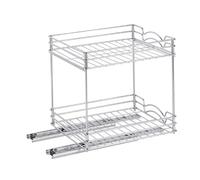 Se nizer en métal de 23 cm, étagère coulissante à double niveau pour cuisine, support à condiments, économiseur d'espace pratique pour la maison