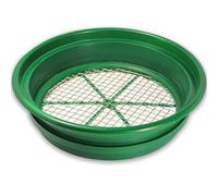 SE Poêle de prospection dorée empilable de 33,25 cm de large - Poêle de tamisage en maille d'acier inoxydable de 1,27 cm, vert