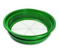 SE Poêle de prospection dorée empilable de 33,25 cm de large - Poêle de tamisage en maille d'acier inoxydable de 0,6 cm, vert