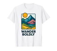 Se Promener audacieusement Parfait pour Les explorateurs et Les Esprits Libres T-Shirt Graphique avec Valeur, Homme, Blanc, M