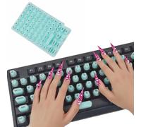Se7enline Bulles de clavier pour ongles longs, autocollant en silicone souple pour femme, capuchons de touches de nail art pour ordinateurs de bureau, compatibles avec clavier magique Apple/HP/Dell