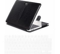 Se7enline Compatible avec MacBook Air 13,6" M4/M3/M2 2025-2022, modèle A3240 A3113 A2681, 2 en 1 en cuir PU et housse de clavier en TPU, résistant aux chocs, noir