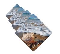 Sea and Shells Lot de 4 cartes de désodorisants de voiture personnalisables, cadeaux pour homme et femme, tablettes d'aromathérapie pour voiture, cartes parfumées à suspendre pour armoire, salle de