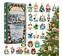 Sea Animal Countdown - 2D Acrylic Buildable Craft, Window Ornament | Christmas Calendar Advent Building Set for Wall, Window, Tree, Door, Fireplace, Backpack, Party