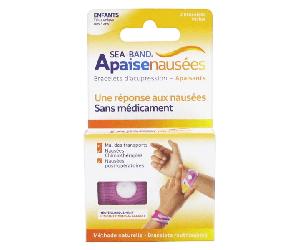 Sea-Band Enfant Bracelet Anti-Nausées Rose 2 unités