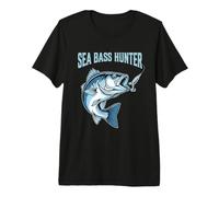 Sea Bass Hunter Pêche T-Shirt Haut de Gamme