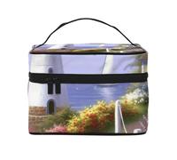 Sea Beacon Trousse de maquillage de voyage avec poignée pour femmes et filles, Noir , Taille unique, Trousse de maquillage