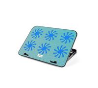 (Sea blue) 11-18inch Gaming Laptop Cooler 6 Quiet Fans and LED Light 5 Heights Adjustment