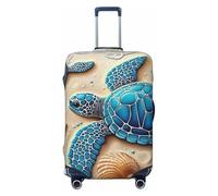 Sea Breeze Housse de protection élastique pour valise Motif tortue, Noir , M