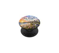 Sea Bright, New Jersey, États-Unis, Shore Beach, Côte des États-Unis PopSockets PopGrip Adhésif