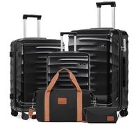 Sea choice Set de 5 Valises de Voyage Rigide Ensemble de Valise 20/24/28 Pouces Sets de Bagages Cabine avec Trousse de Toilette et Sacs de Voyage
