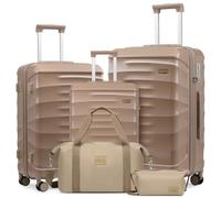 Sea choice Set de 5 Valises de Voyage Rigide Ensemble de Valise 20/24/28 Pouces Sets de Bagages Cabine avec Trousse de Toilette et Sacs de Voyage