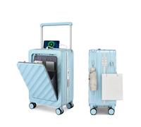 Sea choice Valise avec Poche Avant pour Ordinateur Portable Cabine Bagage | Poignée télescopique extra-large, Compartiment sec/humide,Polycarbonate,4 roulettes Doubles et Serrure TSA,Port USB de Charge