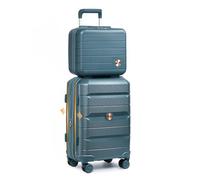 Sea choice Valise Cabine Extensible Valise Rigide légère en PP avec 4 roulettes Doubles Pivotantes avec Fermeture éclair, approuvé Serrure TSA, 55x39x21cm