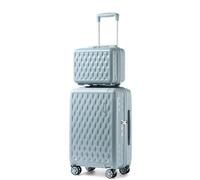Sea choice Valise Cabine Lot de 2 Ensemble de Bagages avec Vanity Case Rigide Legere pour Bagage à Main ABS+PC à 8 Roues Sets de Bagages 55cm avec Fermeture éclair YKK et Serrure TSA,GUANYAO Gris