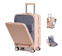Sea choice Valise Cabine PC Bagage à Main avec Avant Poche Ordinateur Trolley Rigide Bagages avec 4 Roues Serrure TSA, 55x36x23cm, 40L