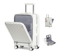 Sea choice Valise PC Bagage à Main avec Avant Poche Ordinateur Trolley Rigide Bagages avec 4 Roues Serrure TSA, Porte-gobelet, 55x36x23cm, 40L
