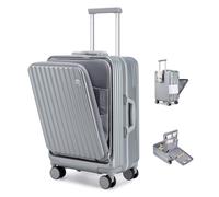 Sea choice Valise PC Bagage à Main avec Avant Poche Ordinateur Trolley Rigide Bagages avec 4 Roues Serrure TSA, Porte-gobelet, 55x36x23cm, 40L