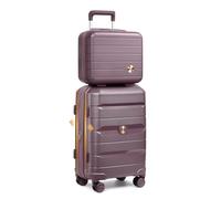 Sea choice Valise Rigide Extensible légère en PP avec 4 roulettes Doubles Pivotantes avec Fermeture éclair, approuvé Serrure TSA, avec Vanity, 55x39x21cm
