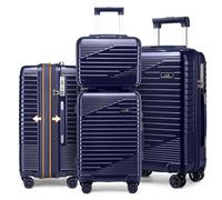 Sea choice Valise Set 4 Rigides Sets de Bagages Polycarbonate Extensible Valise de Voyage Cabine à 4 roulettes avec Serrure TSA Fermeture éclair YKK 55/67/76cm