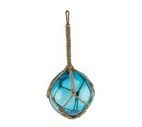 Sea-Club Boule de pêche décorative maritime en verre/rosée Ø 18 cm Bleu mer