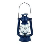 Sea-Club Lanterne tempête électrique en aluminium - Hauteur : 25 cm - Diamètre : 12 cm - Bleu laqué