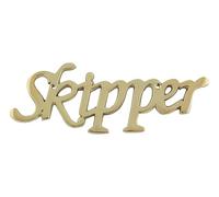 Sea-Club Plaque de porte avec inscription « Skipper » en laiton