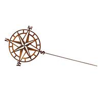 Sea-Club Plug - Rose des vents décorative maritime en fer laqué 28 x 28 cm