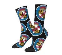 Sea Dog Du Comté De Charles, Maryland Chaussettes Rigolotes Antibactérien Chaussettes Mi-Mollet Évacuant L'Humidité Chaussette Homme Pour Course Trekking Ado 40Cm