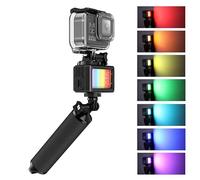 Sea frogs Lampe vidéo RVB avec 3 griffes, étanche, 40 m, lumières sous-marines portables en couleur, compatibles avec GoPro Hero 12/11/10/9 (SL-105-GO-KIT)