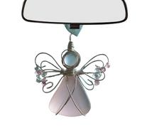 Sea Glass Angel Ornament - 2D Acrylic Charm Decor | Christmas Tree Angel Ornament for Home, Holiday, Indoor, Wall, Window, Car, Rearview Mirror, Seasonal Decor, Gift, Hanging Decoration