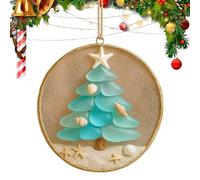 Sea Glass Ornament - Tree Pendant | Handmade Nativity Decoration, Colorful Decorative Pieces with Lightweight Design, Perfect for Creating a Cheerful Atmosphere in Yards